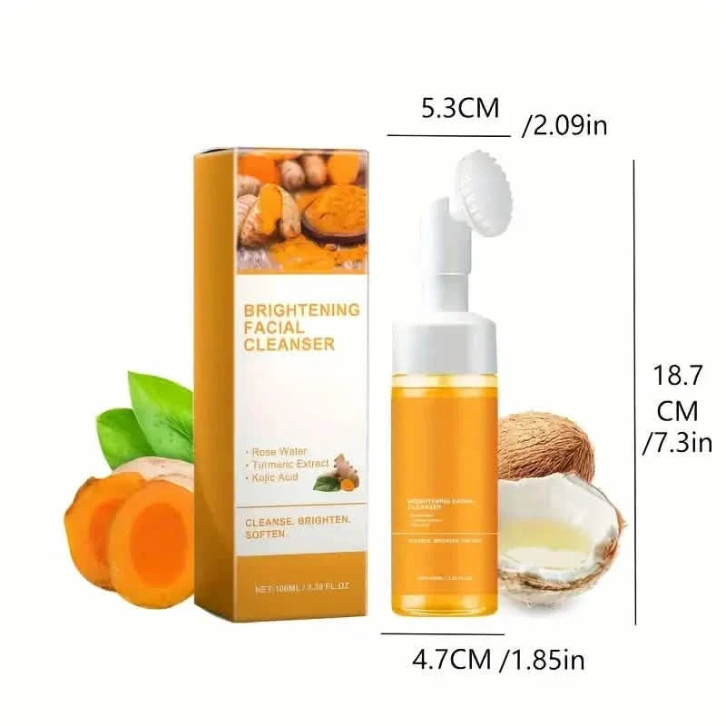Natural Turmeric Glow Facial Cleanser - Gentle Foaming Face Wash for All Skin Types-Natural Turmeric Glow Facial Cleanser - Gentle Foaming Face Wash for All Skin Types