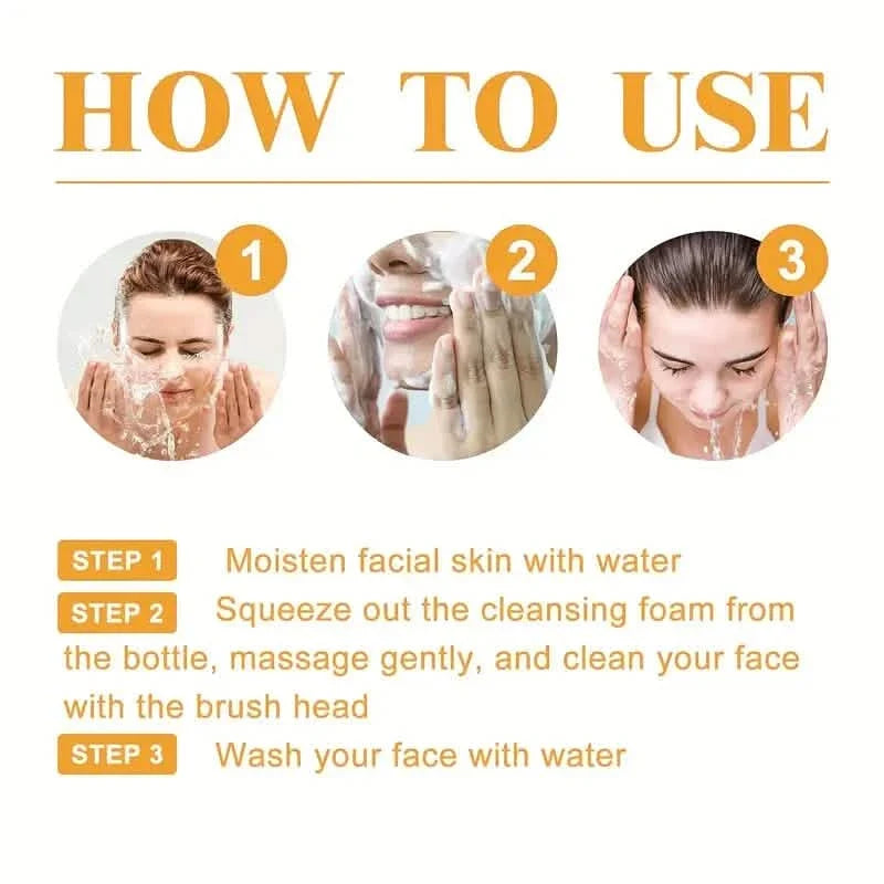 Natural Turmeric Glow Facial Cleanser - Gentle Foaming Face Wash for All Skin Types-Natural Turmeric Glow Facial Cleanser - Gentle Foaming Face Wash for All Skin Types