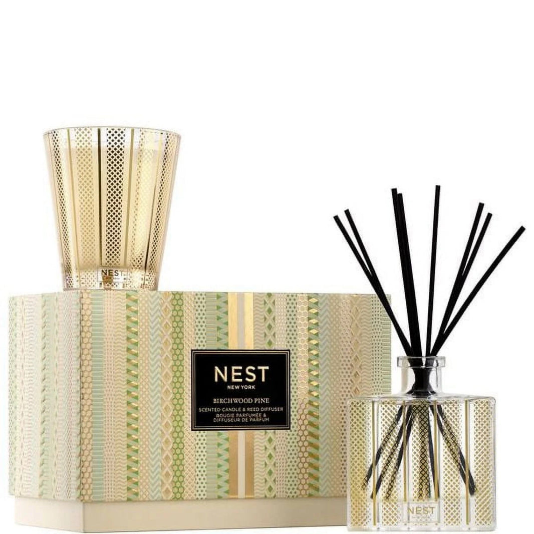Nest New York Birchwood Pine Classic Candle & Reed Diffuser Set-Nest New York Birchwood Pine Classic Candle & Reed Diffuser Set