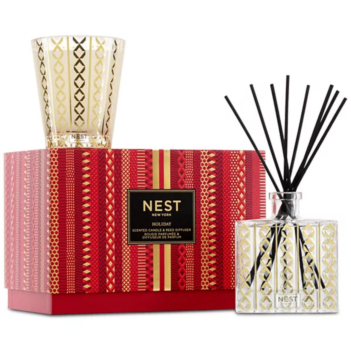 Nest New York Holiday Classic Candle & Diffuser Set-Nest New York Holiday Classic Candle & Diffuser Set