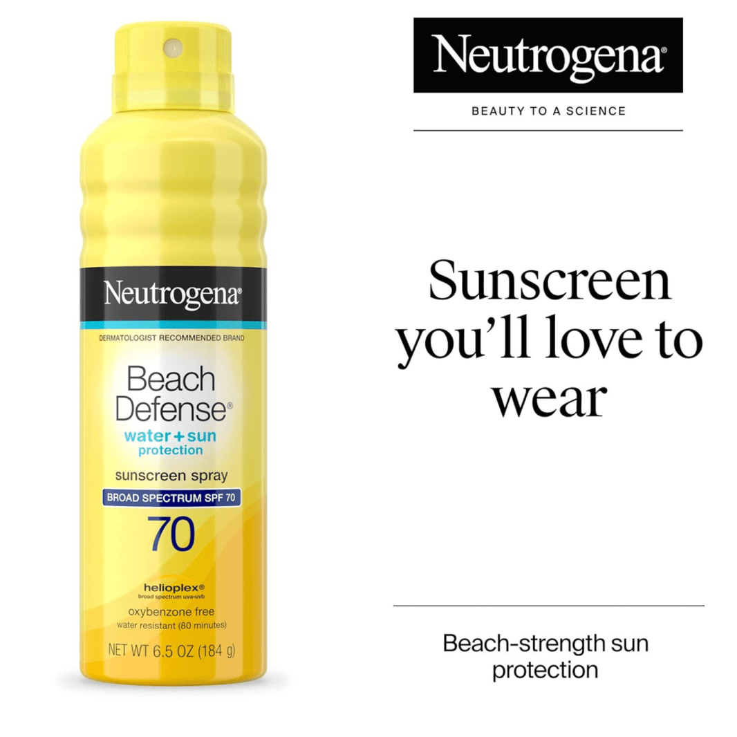 Neutrogena Beach Defense Sunscreen Spray SPF 70 6.5oz-Neutrogena Beach Defense Sunscreen Spray SPF 70 6.5oz