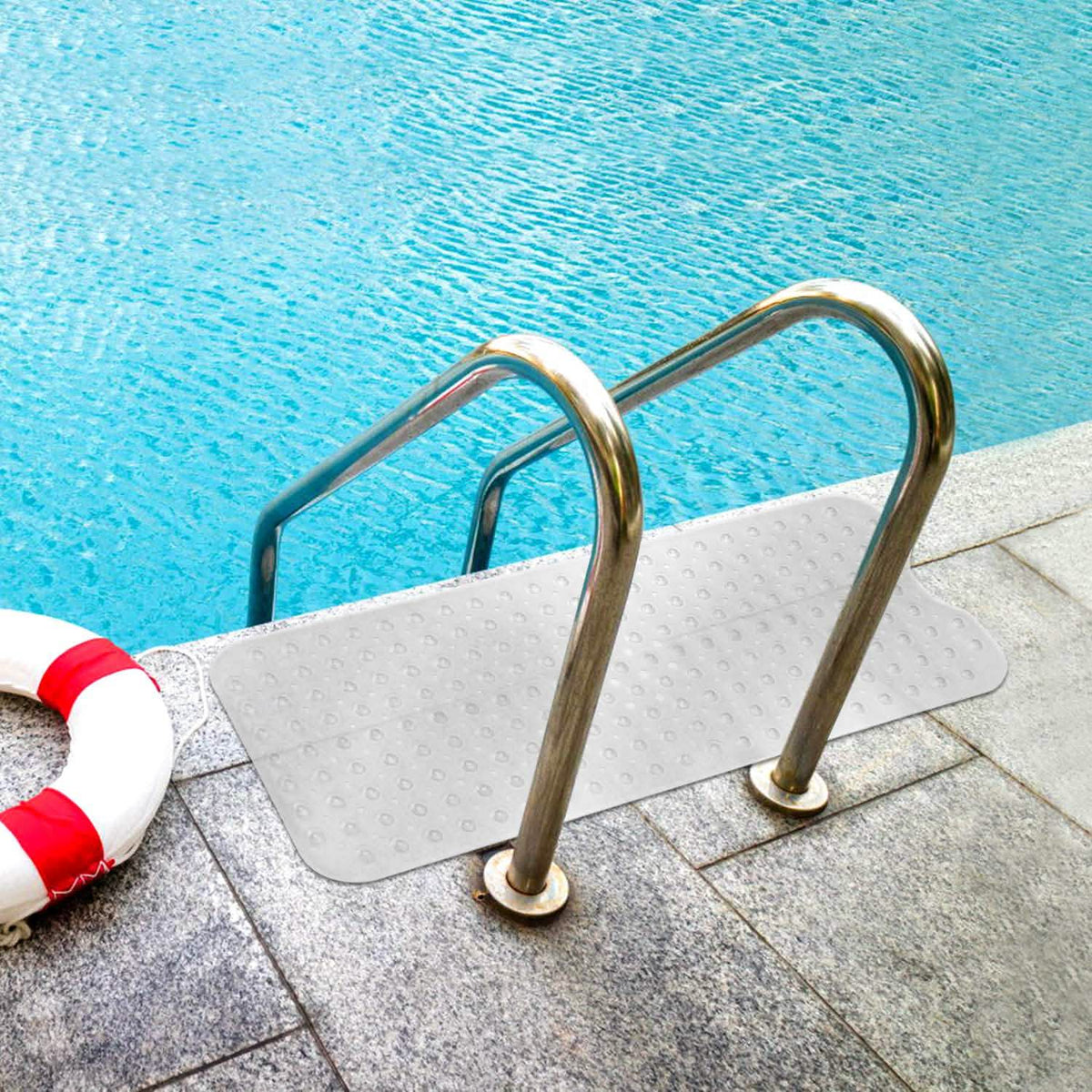 Non Slip Shower Mat Massage Anti-Bacterial with Suction Cups-Non Slip Shower Mat Massage Anti-Bacterial with Suction Cups