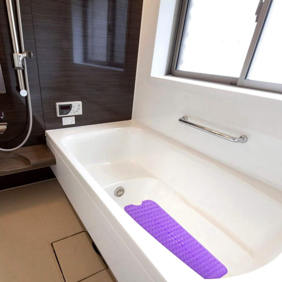 Non Slip Shower Mat Massage Anti-Bacterial with Suction Cups-Non Slip Shower Mat Massage Anti-Bacterial with Suction Cups