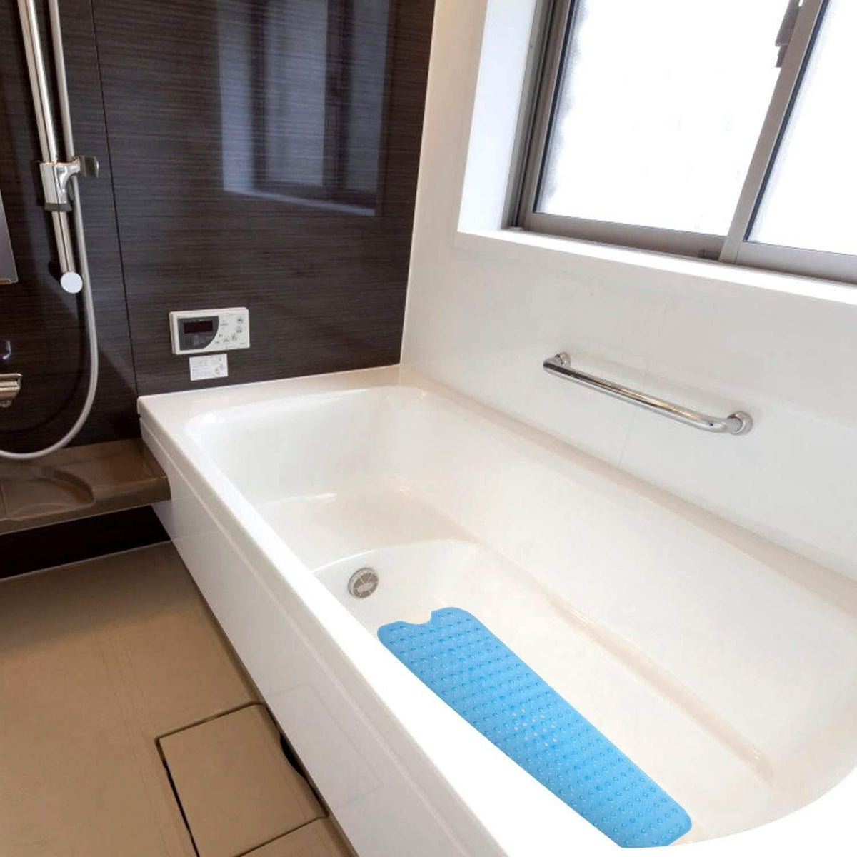 Non Slip Shower Mat Massage Anti-Bacterial with Suction Cups-Non Slip Shower Mat Massage Anti-Bacterial with Suction Cups