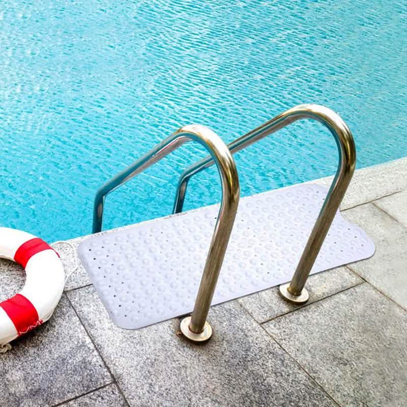 Non Slip Shower Mat Massage Anti-Bacterial with Suction Cups-Non Slip Shower Mat Massage Anti-Bacterial with Suction Cups