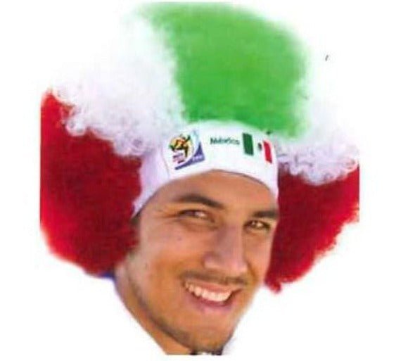 Mexico World Cup Soccer Afro Wig – Official FIFA Licensed Retro Fan Gear-Mexico World Cup Soccer Afro Wig – Official FIFA Licensed Retro Fan Gear
