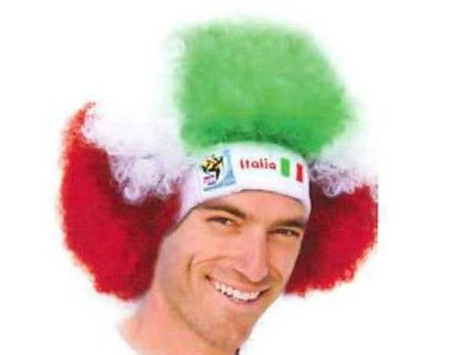 Italy World Cup Soccer Afro Wig – Official FIFA Licensed Retro Fan Gear-Italy World Cup Soccer Afro Wig – Official FIFA Licensed Retro Fan Gear