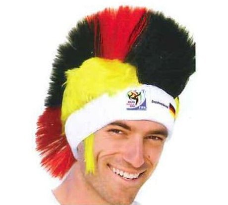 Germany World Cup Soccer Mohawk Wig 25-Count Case Pack – Official FIFA Licensed Retro Fan Gear-Germany World Cup Soccer Mohawk Wig 25-Count Case Pack – Official FIFA Licensed Retro Fan Gear
