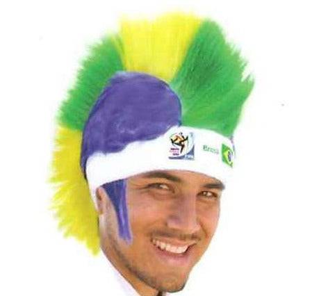 Brazil World Cup Soccer Mohawk Wig 25-Count Case Pack – Official FIFA Licensed Retro Fan Gear-Brazil World Cup Soccer Mohawk Wig 25-Count Case Pack – Official FIFA Licensed Retro Fan Gear