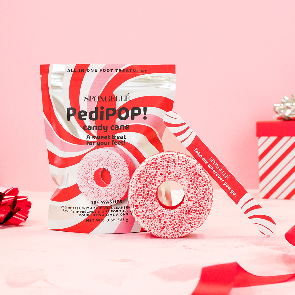 Candy Cane | Holiday PediPOP! Pedi Buffer & Nail File-Candy Cane | Holiday PediPOP! Pedi Buffer & Nail File