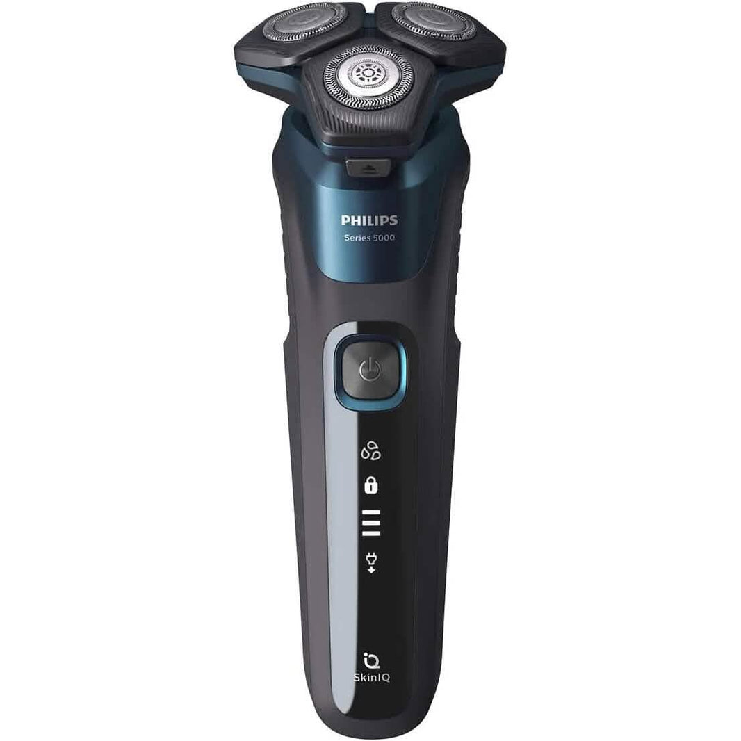 Philips Wet & Dry Shaver 5000 with SkinIQ Tech + Shave Heads, Charging & Cleaning Base (Refurbished)-Philips Wet & Dry Shaver 5000 with SkinIQ Tech + Shave Heads, Charging & Cleaning Base (Refurbished)