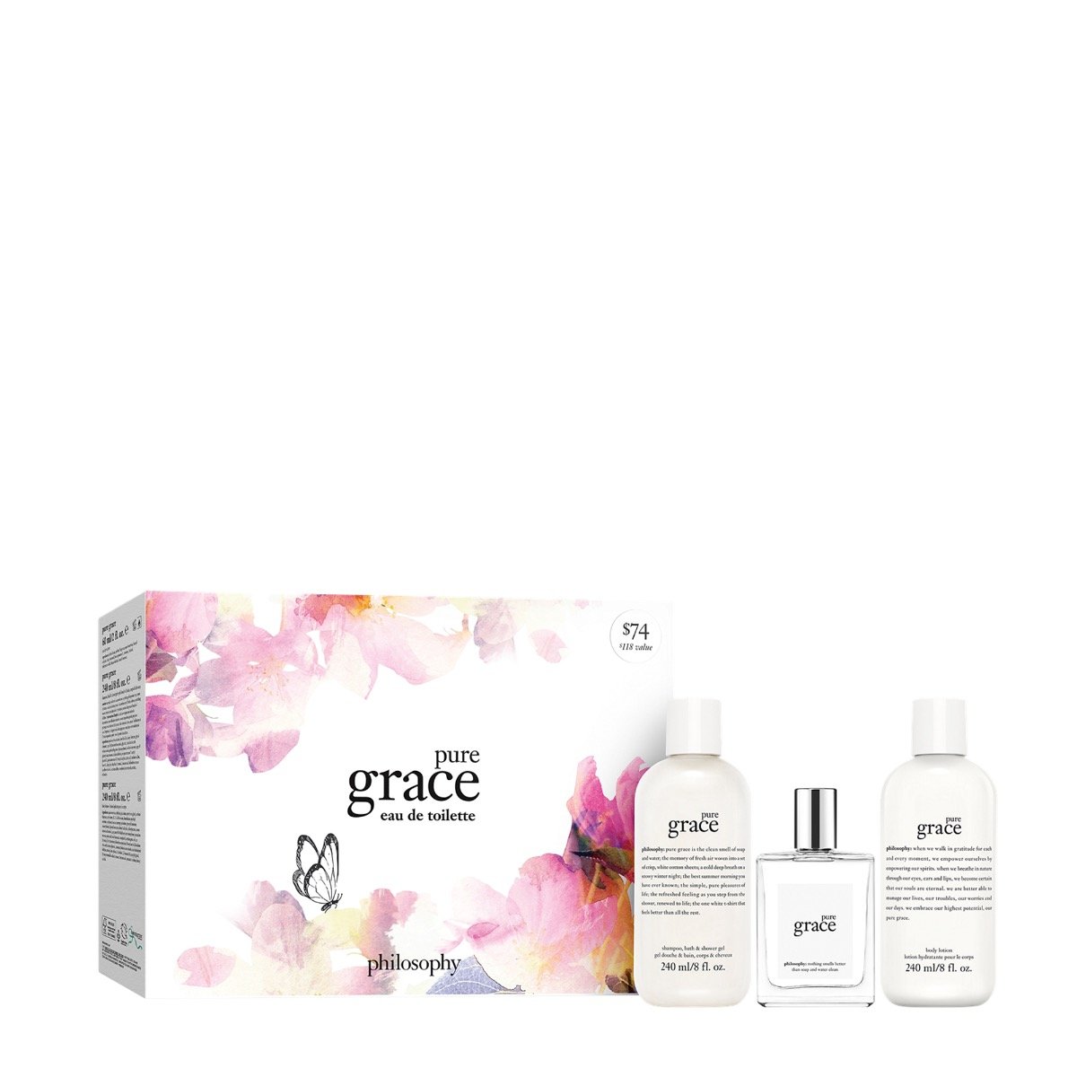 Philosophy Pure Grace EDT Gift Set Trio (Limited Edition)-Philosophy Pure Grace EDT Gift Set Trio (Limited Edition)