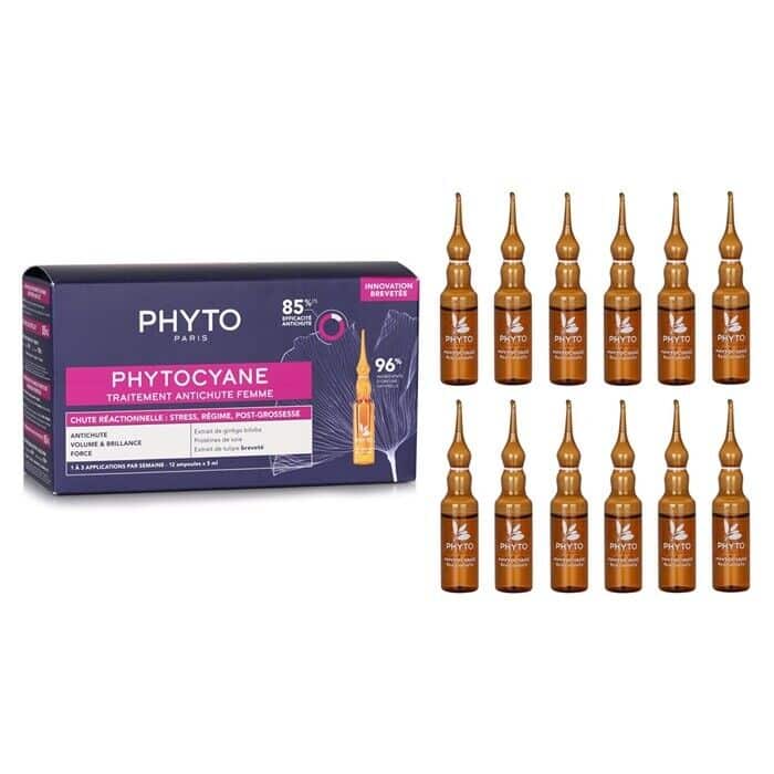 PHYTO PHYTOCYANE Revitalizing Treatment for Reactional Hair Thinning - Women 12 Vials