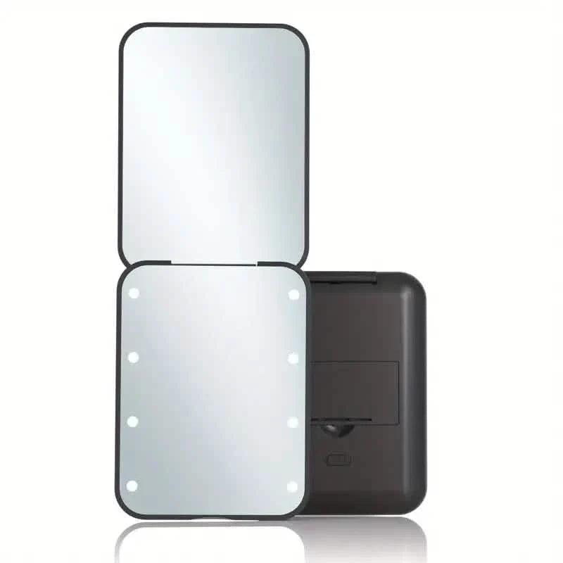 Pocket Mirror, 1X/3X Magnification LED Compact Travel Makeup Mirror-Pocket Mirror, 1X/3X Magnification LED Compact Travel Makeup Mirror