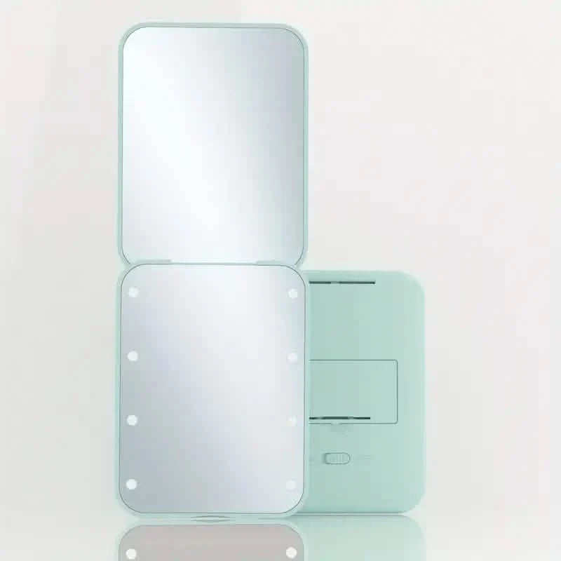 Pocket Mirror, 1X/3X Magnification LED Compact Travel Makeup Mirror-Pocket Mirror, 1X/3X Magnification LED Compact Travel Makeup Mirror