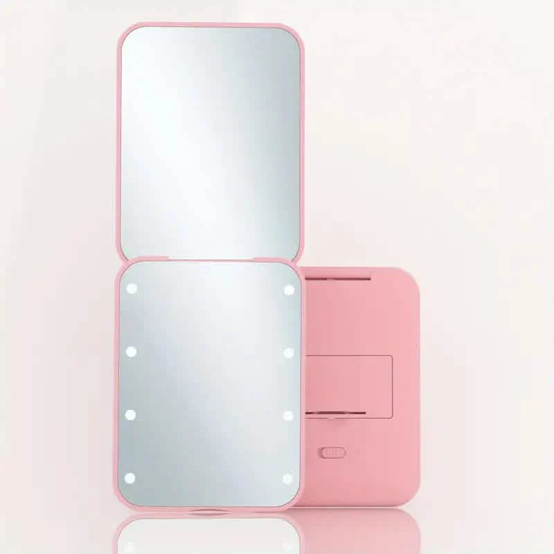 Pocket Mirror, 1X/3X Magnification LED Compact Travel Makeup Mirror-Pocket Mirror, 1X/3X Magnification LED Compact Travel Makeup Mirror