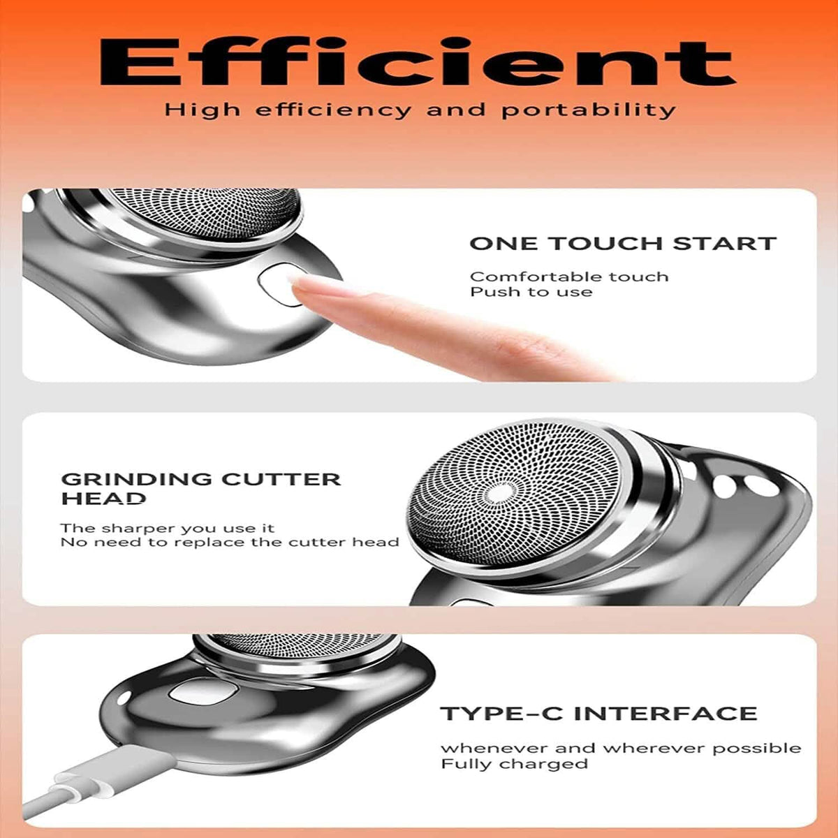 Pocket Size Portable Shaver Wet and Dry Mens Razor USB Rechargeable Shaver-Pocket Size Portable Shaver Wet and Dry Mens Razor USB Rechargeable Shaver
