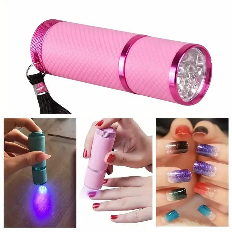 Portable Mini Flashlight Nail Lamp with 9 Lamp Beads-Portable Mini Flashlight Nail Lamp with 9 Lamp Beads