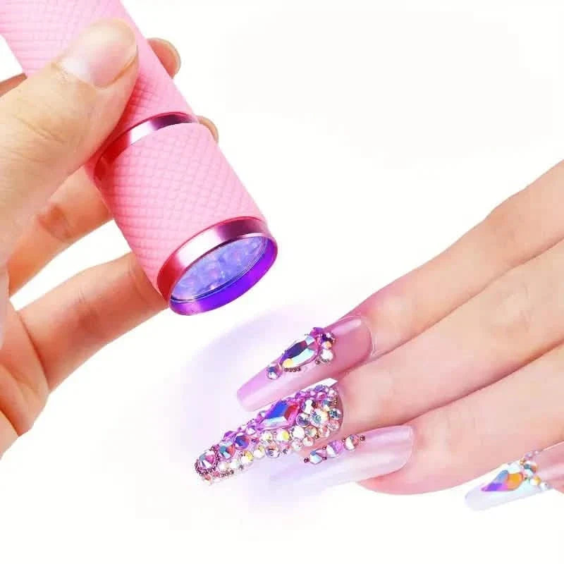 Portable Mini Flashlight Nail Lamp with 9 Lamp Beads-Portable Mini Flashlight Nail Lamp with 9 Lamp Beads