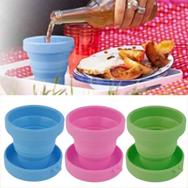 Portable Silicone Telescopic Drinking Collapsible Folding Cup-Portable Silicone Telescopic Drinking Collapsible Folding Cup