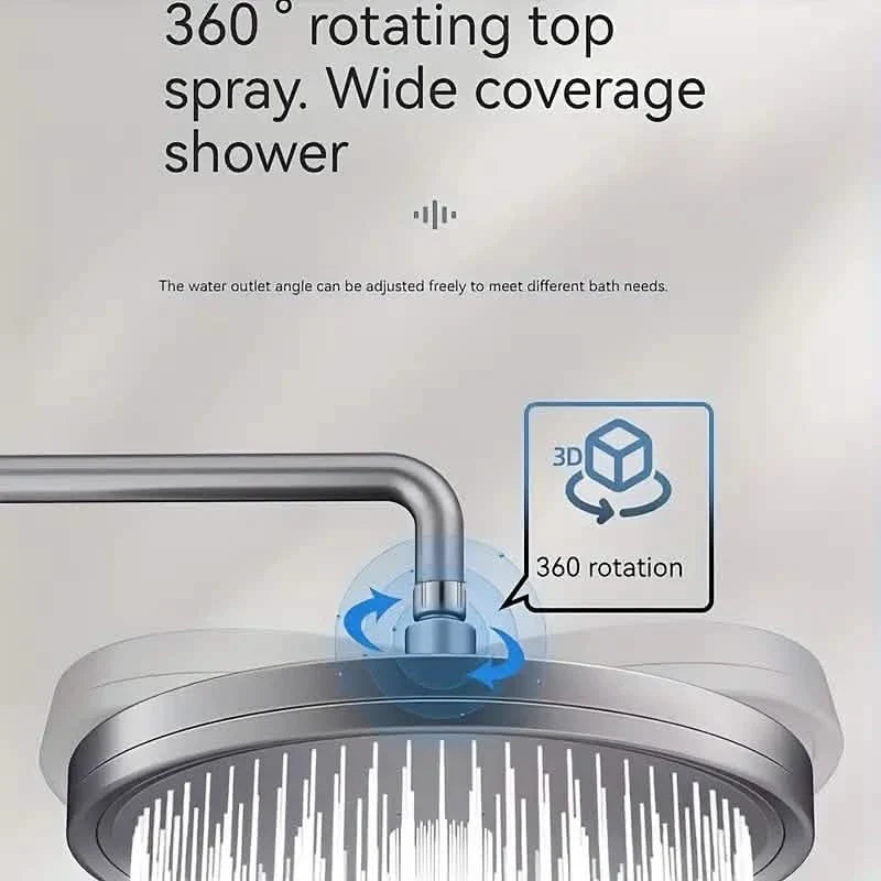 Premium High-pressure Shower Head - Top Spray, Wide Coverage, Lotus Design-Premium High-pressure Shower Head - Top Spray, Wide Coverage, Lotus Design