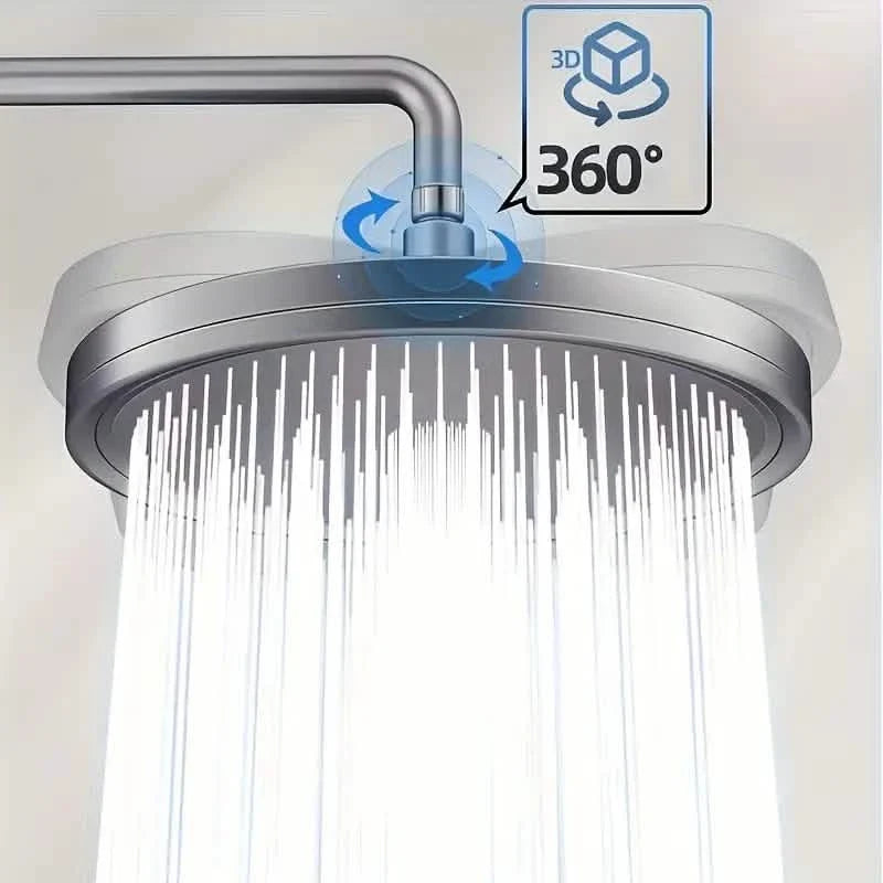 Premium High-pressure Shower Head - Top Spray, Wide Coverage, Lotus Design-Premium High-pressure Shower Head - Top Spray, Wide Coverage, Lotus Design