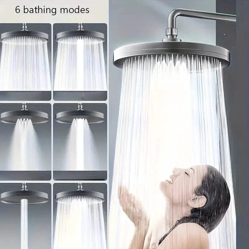 Premium High-pressure Shower Head - Top Spray, Wide Coverage, Lotus Design-Premium High-pressure Shower Head - Top Spray, Wide Coverage, Lotus Design