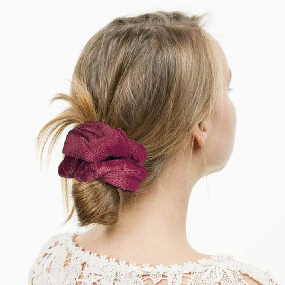 Premium Velvet Elastic Hair Scrunchies-Premium Velvet Elastic Hair Scrunchies