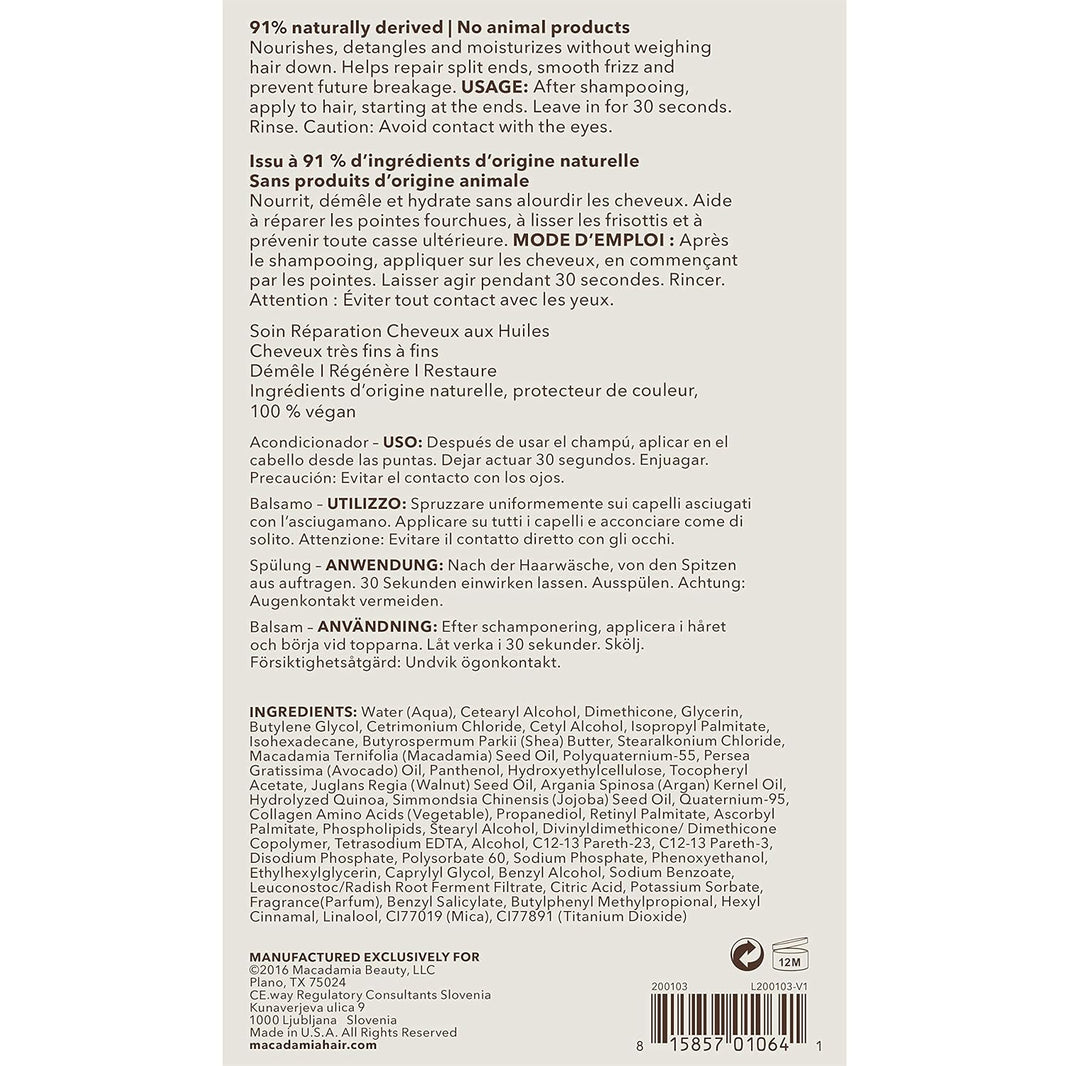 Macadamia Professional Hair Care Sulfate Weightless Repair Conditioner-Macadamia Professional Hair Care Sulfate Weightless Repair Conditioner