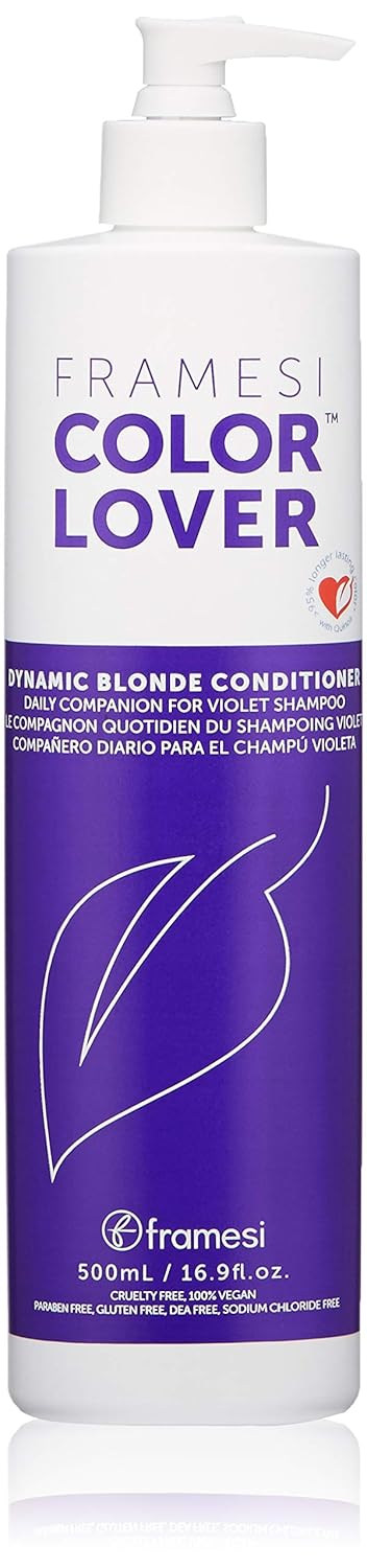 Framesi Color Lover Dynamic Blonde Conditioner, Purple Conditioner, Sulfate Free Conditioner, Color Treated Hair-Framesi Color Lover Dynamic Blonde Conditioner, Purple Conditioner, Sulfate Free Conditioner, Color Treated Hair