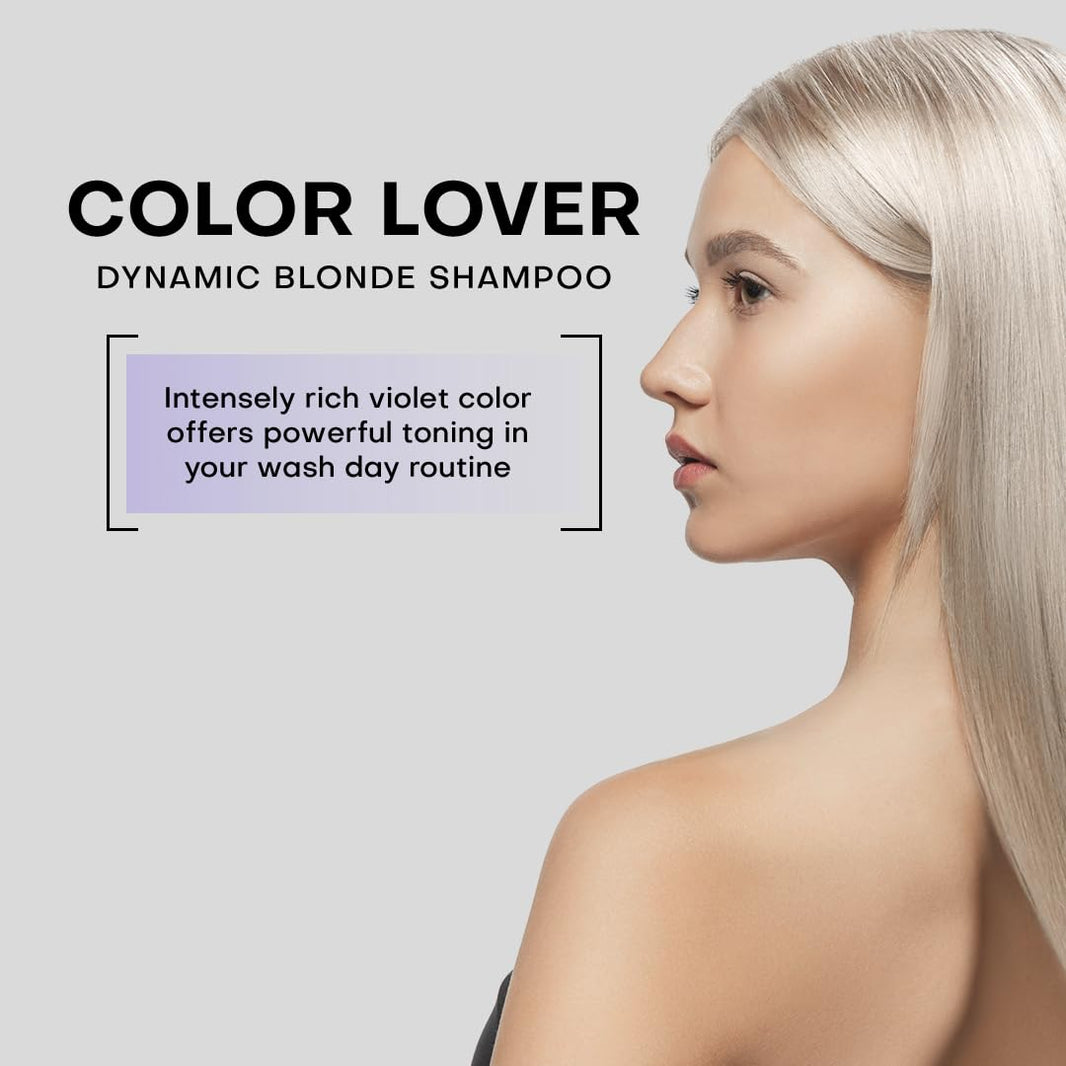 FRAMESI Color Lover Dynamic Blonde Purple Shampoo, Sulfate Free Shampoo, Color Treated Hair-FRAMESI Color Lover Dynamic Blonde Purple Shampoo, Sulfate Free Shampoo, Color Treated Hair