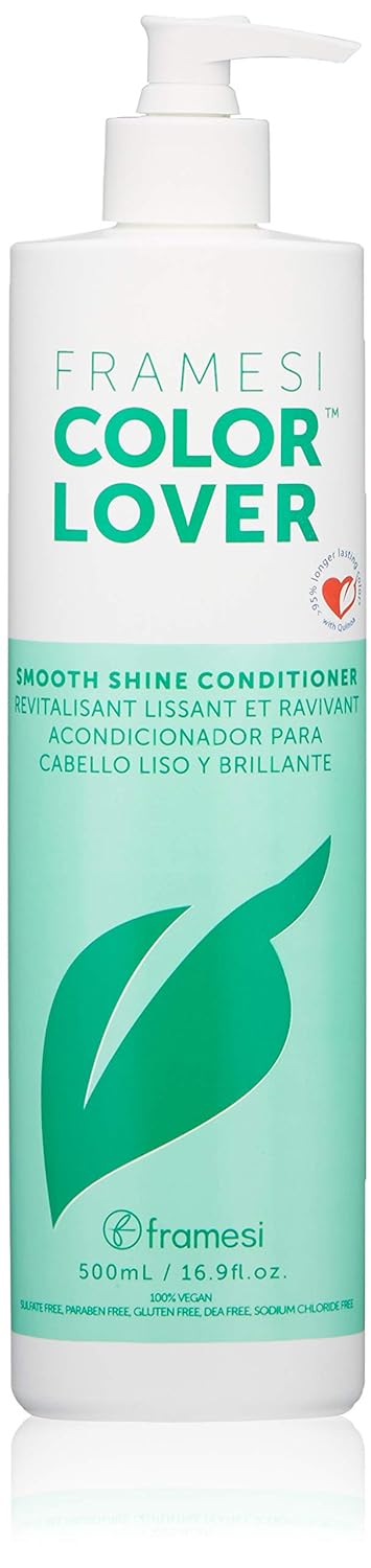 Framesi Color Lover Smooth Shine Conditioner, Sulfate Free Conditioner with Coconut Oil and Quinoa, Color Treated Hair-Framesi Color Lover Smooth Shine Conditioner, Sulfate Free Conditioner with Coconut Oil and Quinoa, Color Treated Hair
