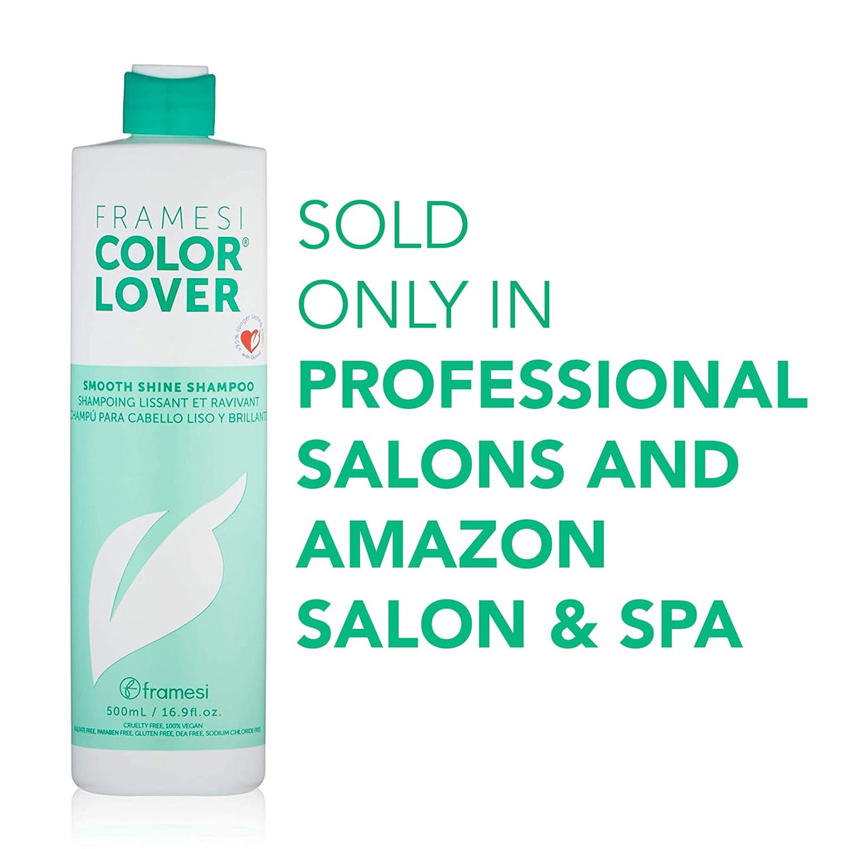 Framesi Color Lover Smooth Shine Shampoo, Sulfate Free Shampoo with Quinoa and Aloe Vera, Color Treated Hair-Framesi Color Lover Smooth Shine Shampoo, Sulfate Free Shampoo with Quinoa and Aloe Vera, Color Treated Hair