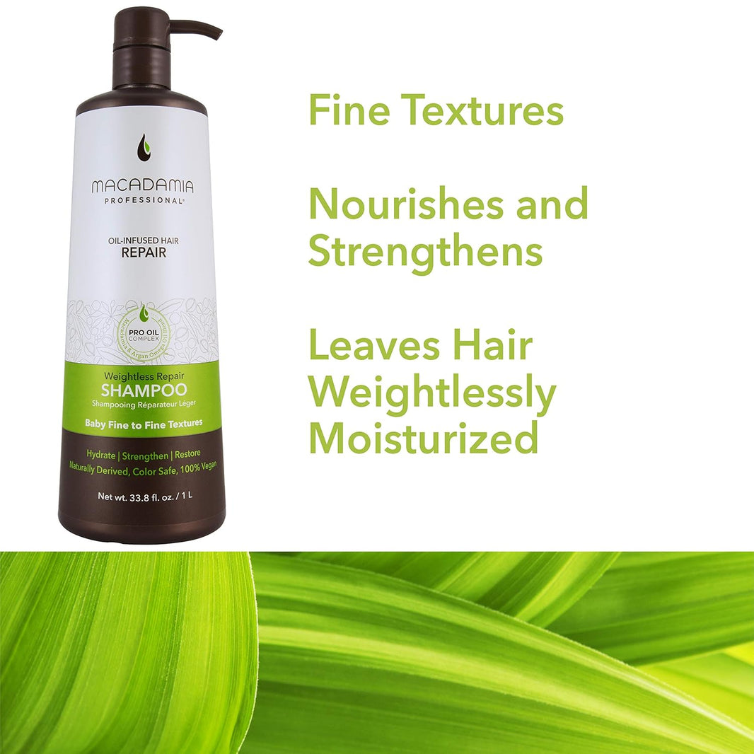 Macadamia Professional Hair Care Sulfate Paraben Free Natural Organic CrueltyFree Vegan Hair Products Weightless Hair Repair Shampoo-Macadamia Professional Hair Care Sulfate Paraben Free Natural Organic CrueltyFree Vegan Hair Products Weightless Hair Repair Shampoo