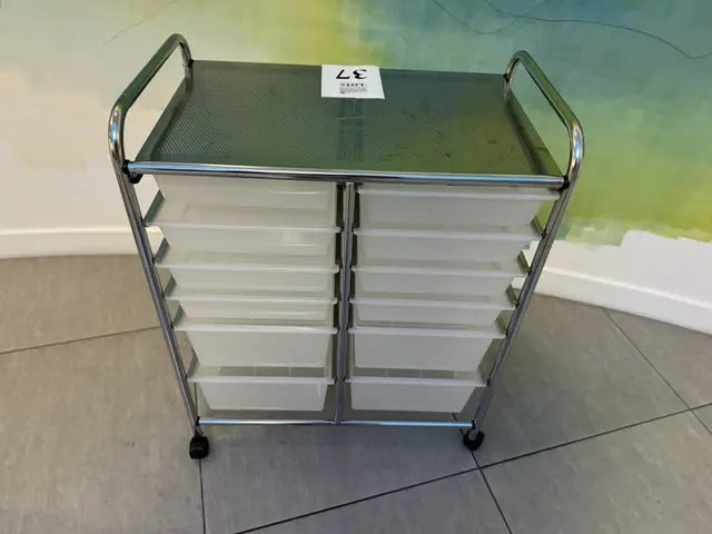 12-DRAWER ROLLING ORGANIZER CART-12-DRAWER ROLLING ORGANIZER CART