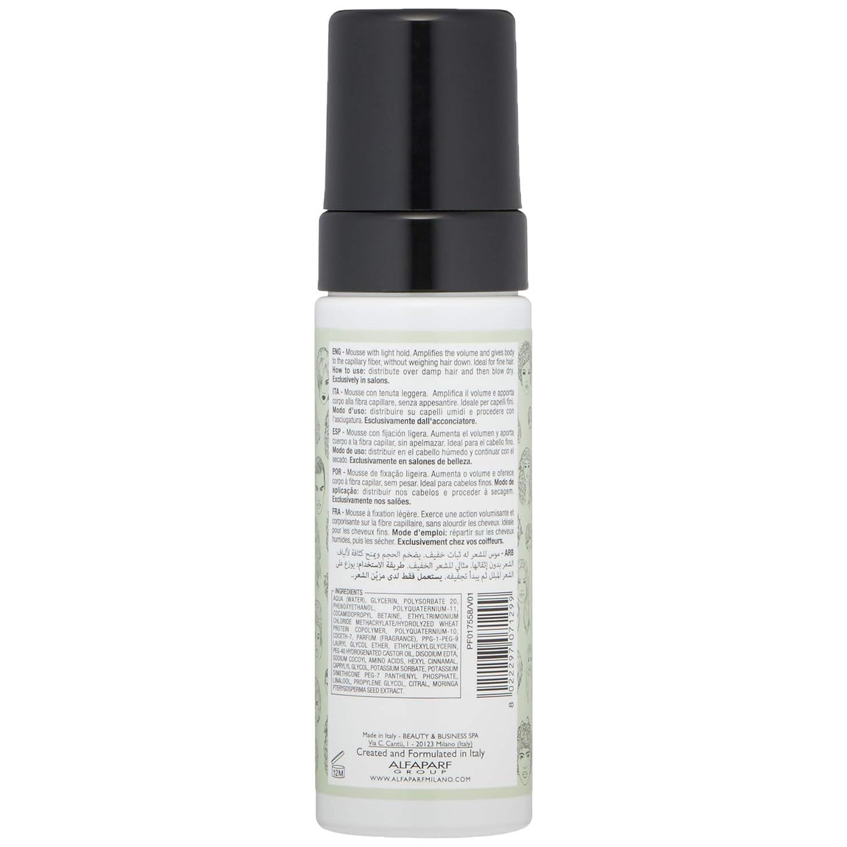 Alfaparf Milano Style Stories Volume Mousse Hair Styling Product - 4.23 Fl Oz-Alfaparf Milano Style Stories Volume Mousse Hair Styling Product - 4.23 Fl Oz