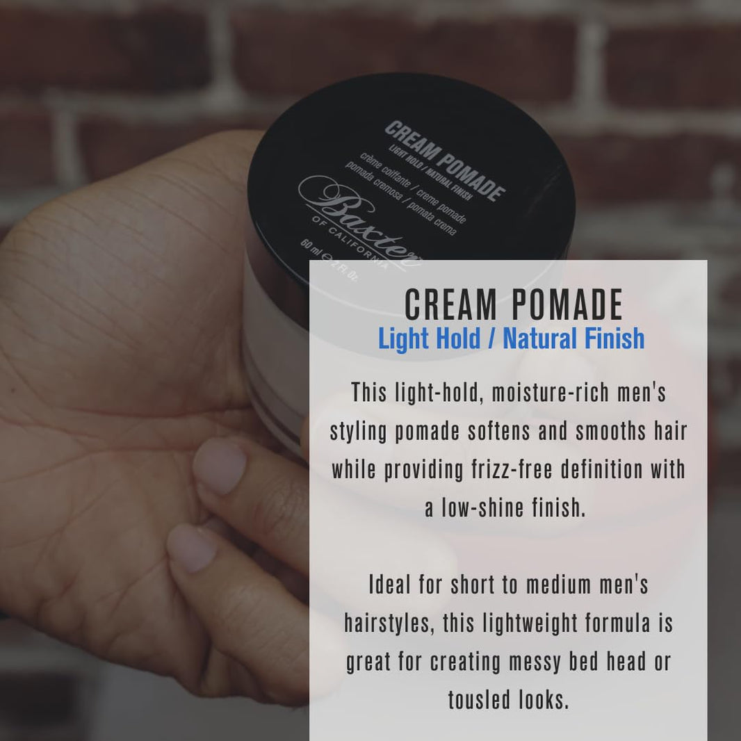 Baxter 0f California  Baxter of California Cream Pomade for Men | Natural Finish | Light Hold | Hair Pomade-Baxter 0f California  Baxter of California Cream Pomade for Men | Natural Finish | Light Hold | Hair Pomade