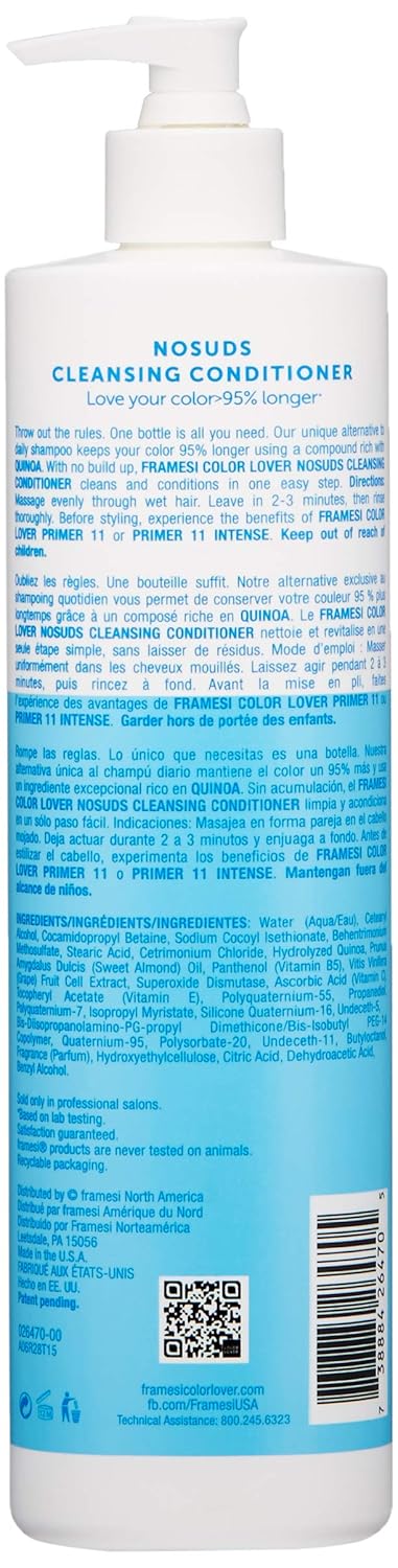 Framesi Color Lover No Suds Cleansing Conditioner, 16.9 fl oz-Framesi Color Lover No Suds Cleansing Conditioner, 16.9 fl oz