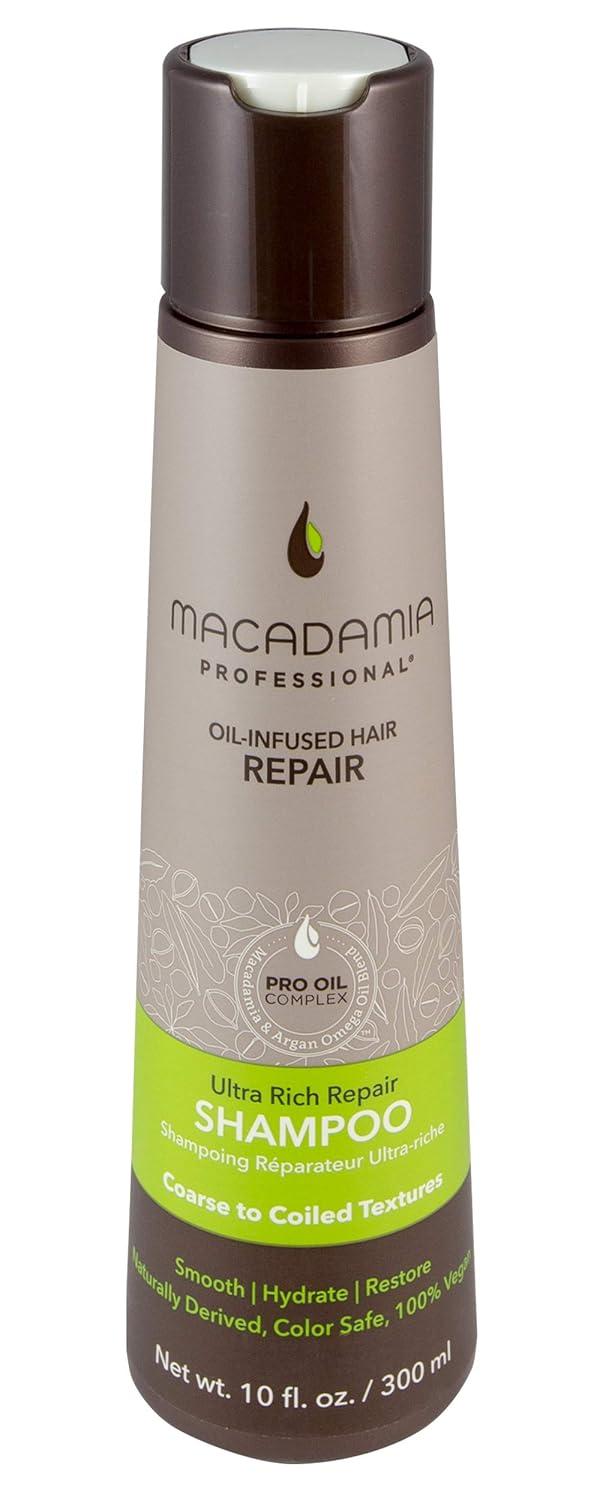 Macadamia Professional Hair Care Sulfate & Paraben Free Natural Organic Cruelty-Free Vegan Hair Products Ultra Rich Hair Repair Shampoo, 10oz-Macadamia Professional Hair Care Sulfate & Paraben Free Natural Organic Cruelty-Free Vegan Hair Products Ultra Rich Hair Repair Shampoo, 10oz