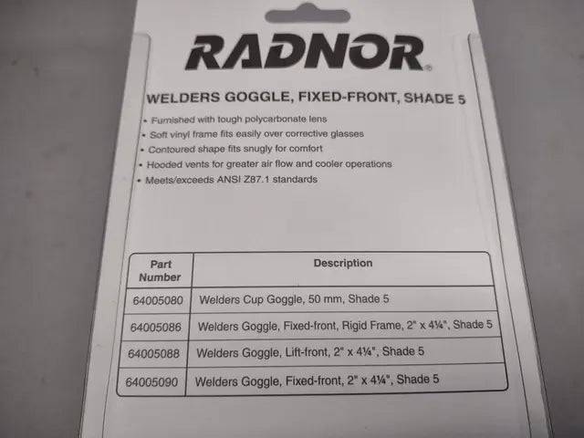 Radnor Welder's Goggles (RAD64005090)-Radnor Welder's Goggles (RAD64005090)