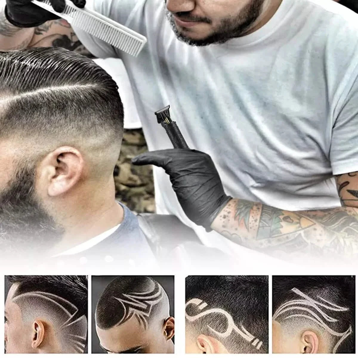 Pro Zero Gapped Cordless T-Outliner Hair Clipper Electric Trimmer Kit Wireless-Pro Zero Gapped Cordless T-Outliner Hair Clipper Electric Trimmer Kit Wireless