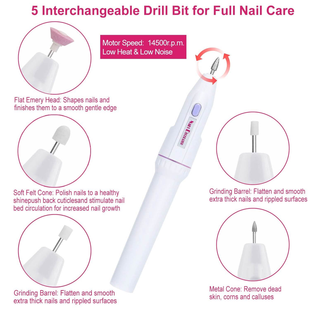 Professional Nail Drill File Manicure Pedicure Set-Professional Nail Drill File Manicure Pedicure Set
