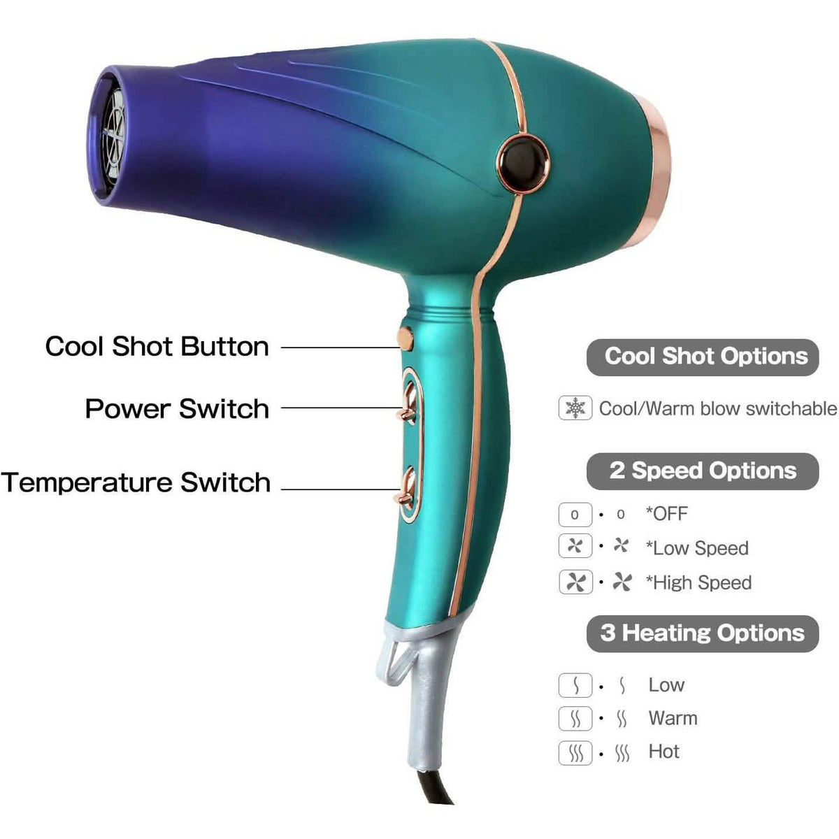 Professional Salon Hair Dryer 2300W-Professional Salon Hair Dryer 2300W