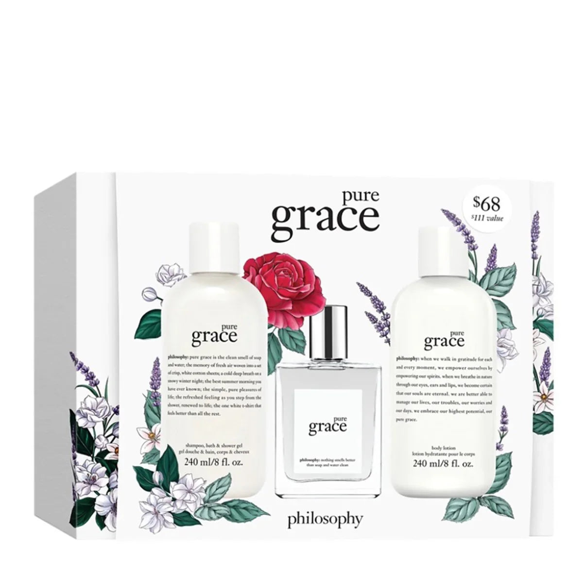 Philosophy Pure Grace EDT Gift Set Trio-Philosophy Pure Grace EDT Gift Set Trio