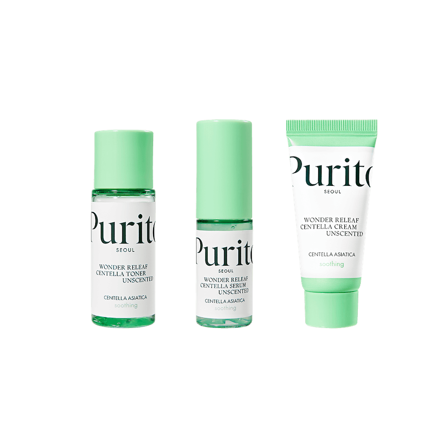 Purito SEOUL Wonder Releaf Centella Mini Kit Unscented-Purito SEOUL Wonder Releaf Centella Mini Kit Unscented