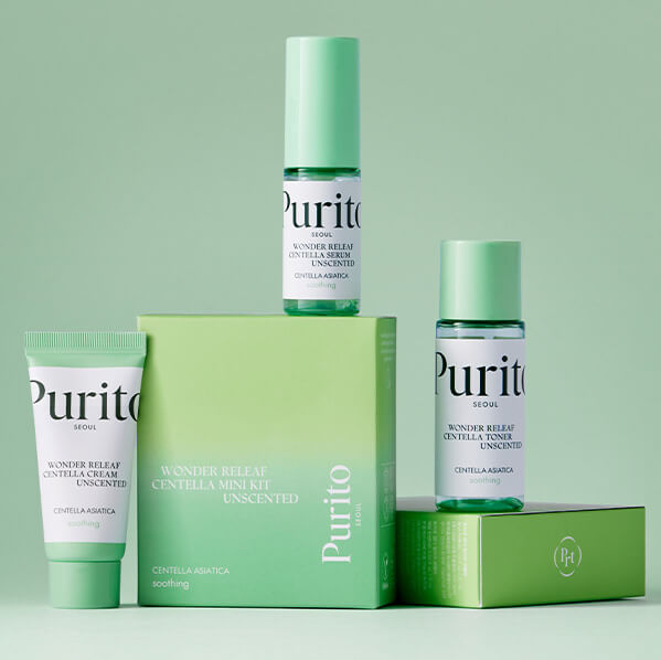 Purito SEOUL Wonder Releaf Centella Mini Kit Unscented-Purito SEOUL Wonder Releaf Centella Mini Kit Unscented