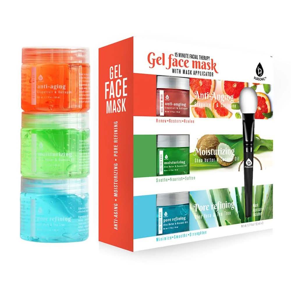 Pursonic 15-Minute Facial Therapy Gel Face Mask-Pursonic 15-Minute Facial Therapy Gel Face Mask