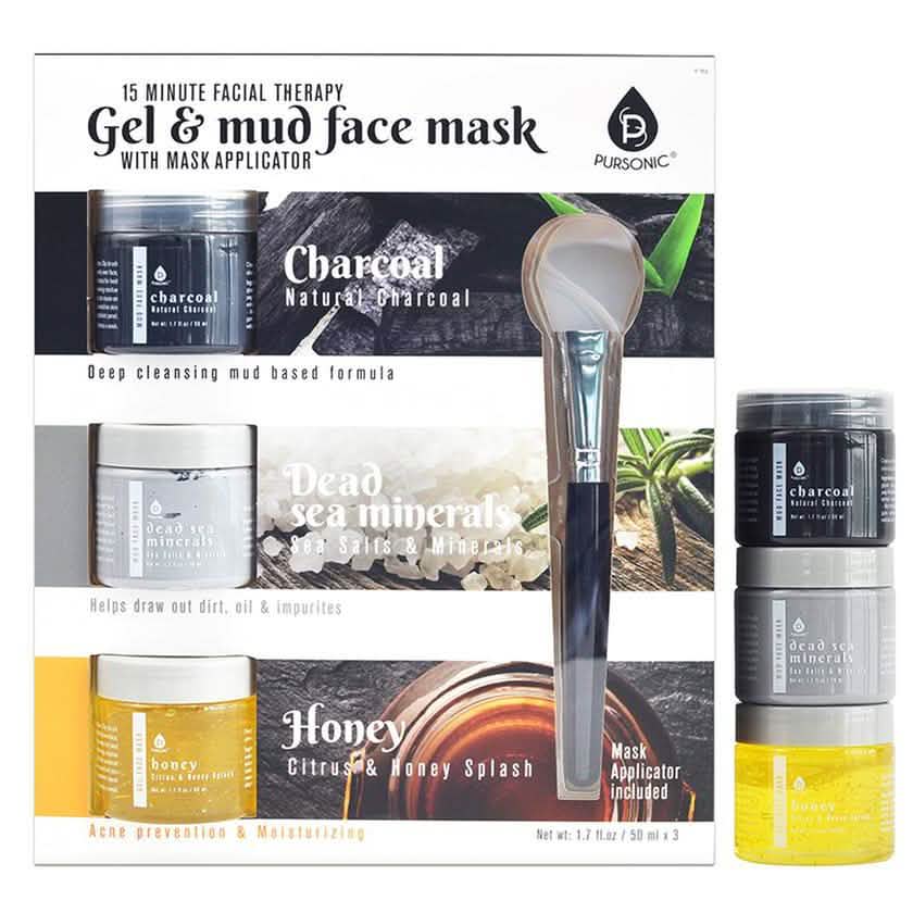 Pursonic 15-Minute Facial Therapy Gel & Mud Face Mask-Pursonic 15-Minute Facial Therapy Gel & Mud Face Mask