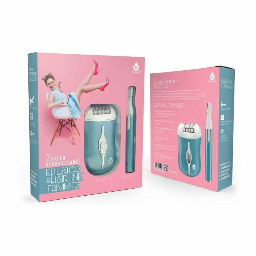 Pursonic 2-Speed Rechargeable Epilator & Hairline Trimmer Kit-Pursonic 2-Speed Rechargeable Epilator & Hairline Trimmer Kit