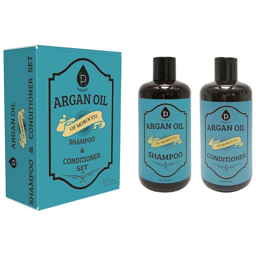 Pursonic Argan Oil 16.2oz Shampoo and Argan Oil 16.2oz Conditioner Set-Pursonic Argan Oil 16.2oz Shampoo and Argan Oil 16.2oz Conditioner Set